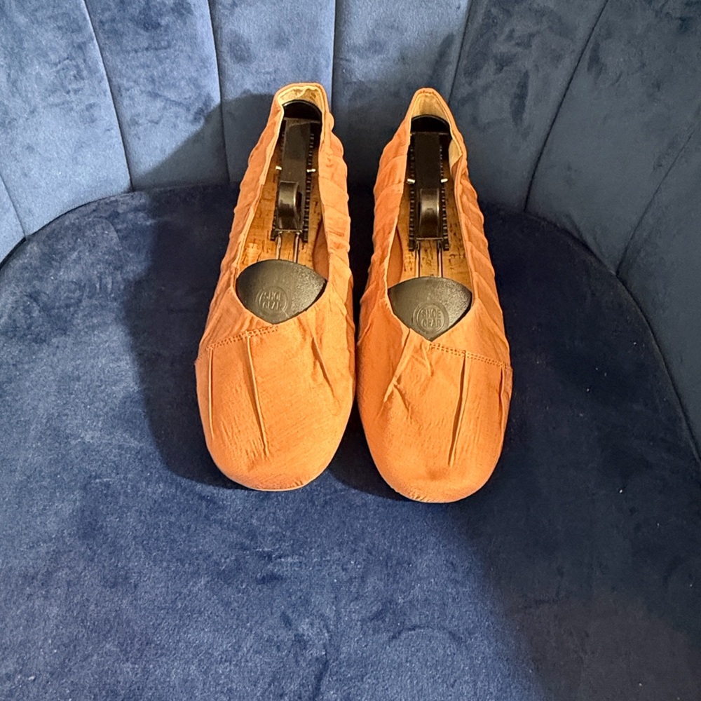 Korks Palmer Women's Coral/Nude Pleated Ballet Flats Size 10 - Picture 5 of 5